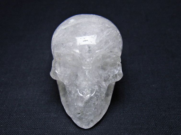 水晶 ドクロ スカル 置物 一点物 145-1769