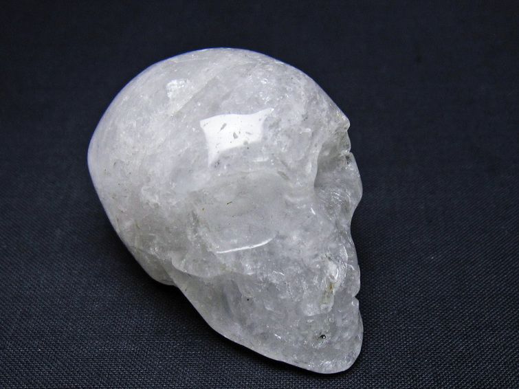 水晶 ドクロ スカル 置物 一点物 145-1769