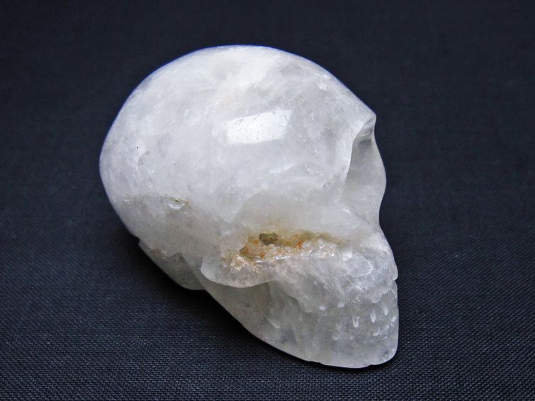 水晶 ドクロ スカル 置物 一点物 145-1770