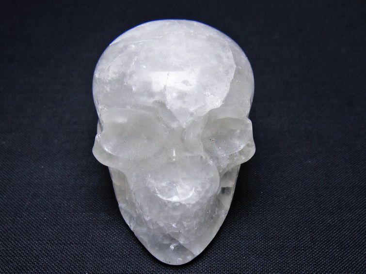 水晶 ドクロ スカル 置物 一点物 145-1771