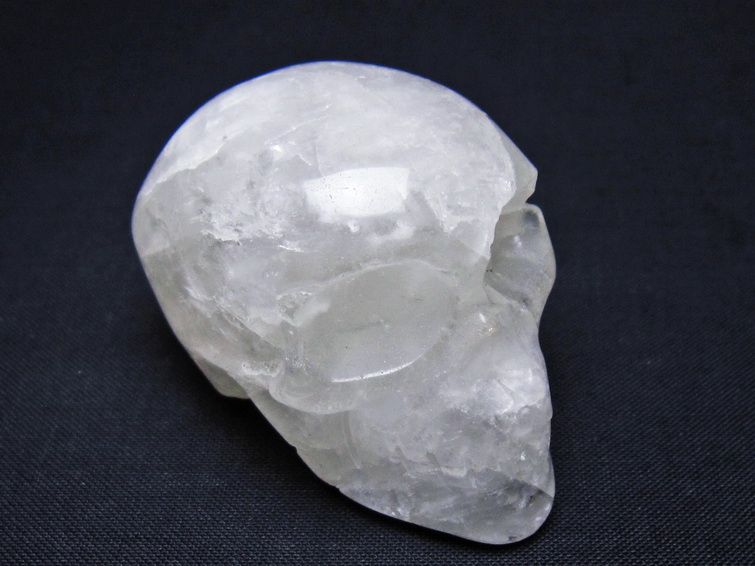 水晶 ドクロ スカル 置物 一点物 145-1771