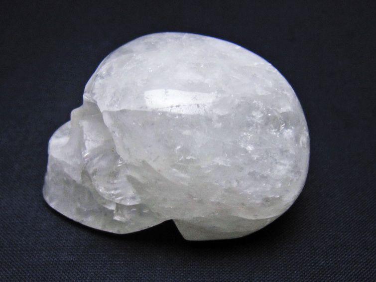 水晶 ドクロ スカル 置物 一点物 145-1771