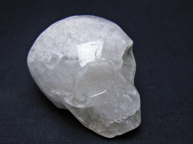 水晶 ドクロ スカル 置物 一点物 145-1772