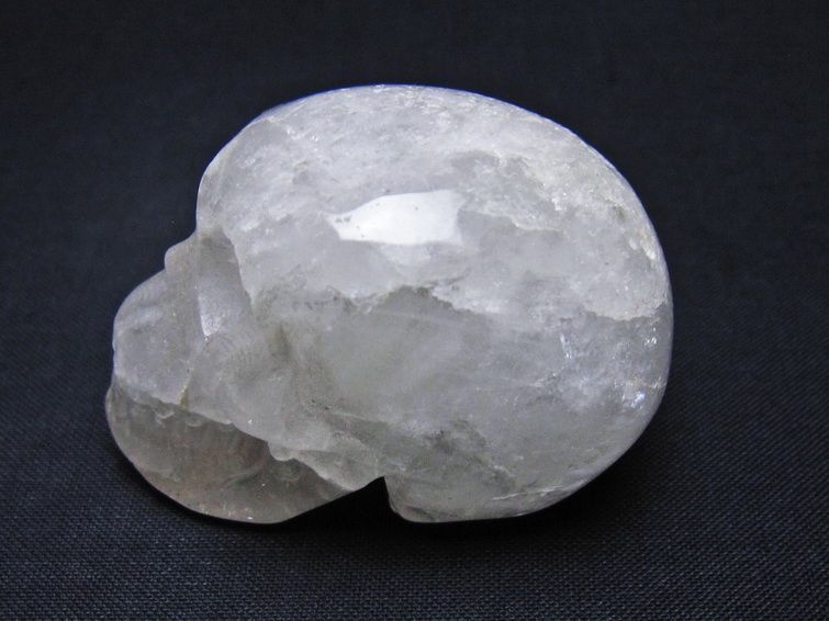 水晶 ドクロ スカル 置物 一点物 145-1772