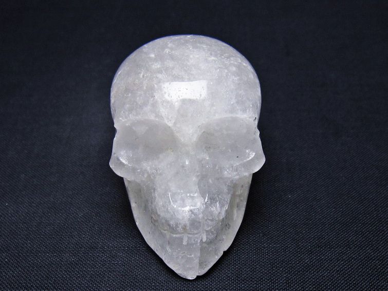 水晶 ドクロ スカル 置物 一点物 145-1773