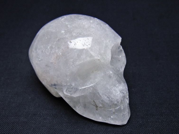 水晶 ドクロ スカル 置物 一点物 145-1773
