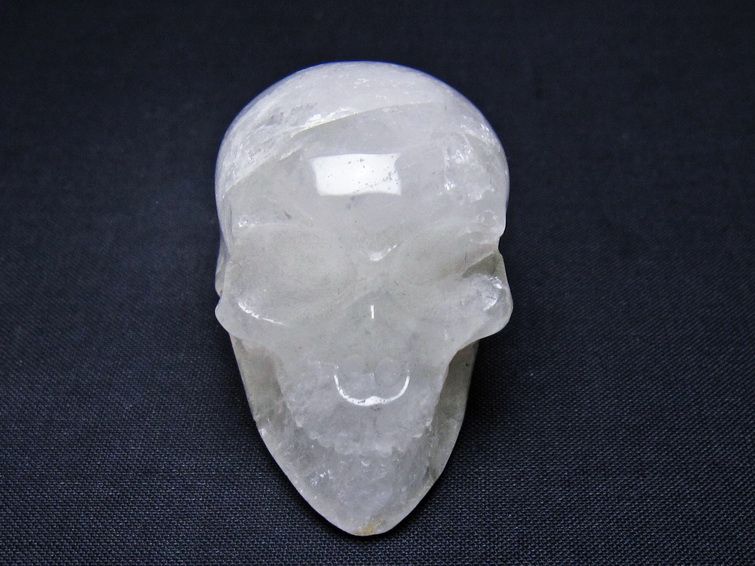 水晶 ドクロ スカル 置物 一点物 145-1774