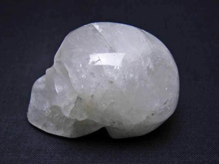 水晶 ドクロ スカル 置物 一点物 145-1774