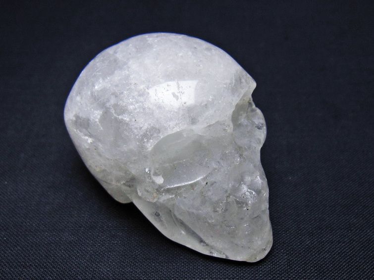 水晶 ドクロ スカル 置物 一点物 145-1775