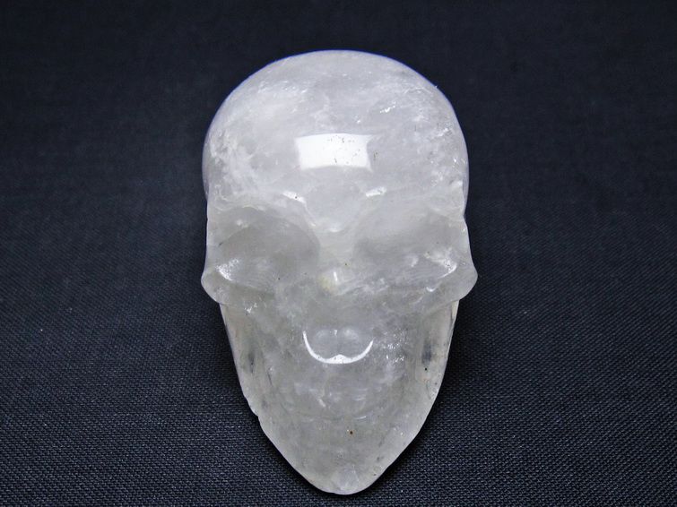 水晶 ドクロ スカル 置物 一点物 145-1776