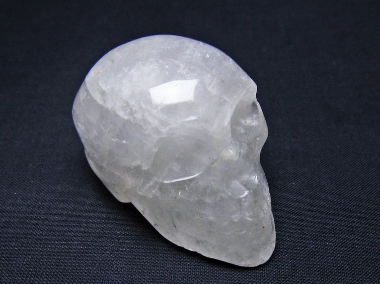水晶 ドクロ スカル 置物 一点物 145-1776
