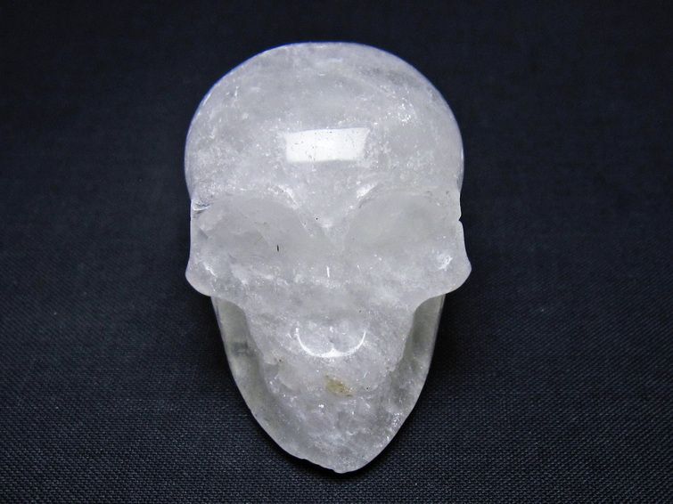 水晶 ドクロ スカル 置物 一点物 145-1777