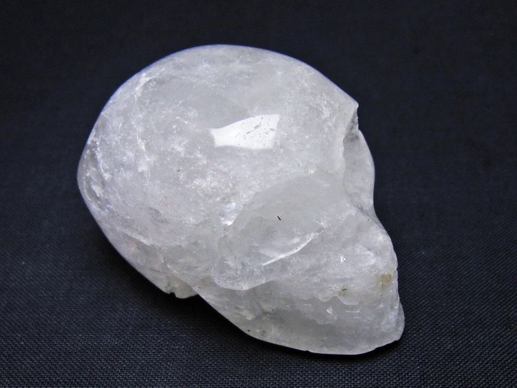 水晶 ドクロ スカル 置物 一点物 145-1777