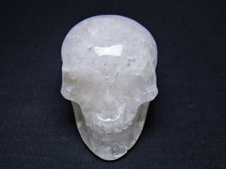 水晶 ドクロ スカル 置物 一点物 145-1778