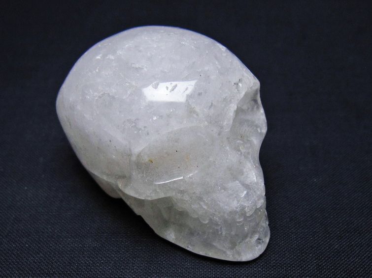 水晶 ドクロ スカル 置物 一点物 145-1778