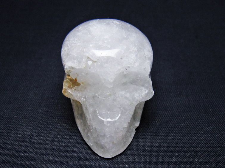 水晶 ドクロ スカル 置物 一点物 145-1780