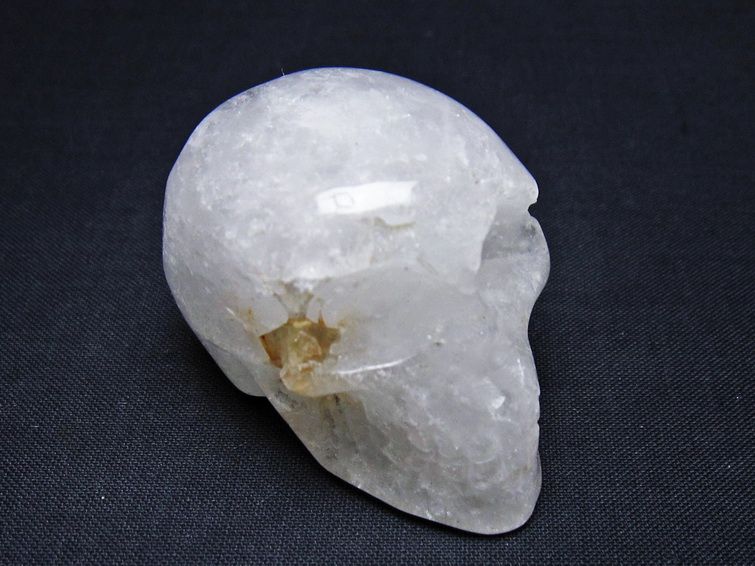水晶 ドクロ スカル 置物 一点物 145-1780
