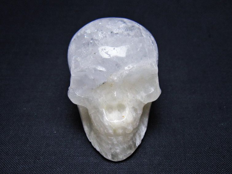 水晶 ドクロ スカル 置物 一点物 145-1781