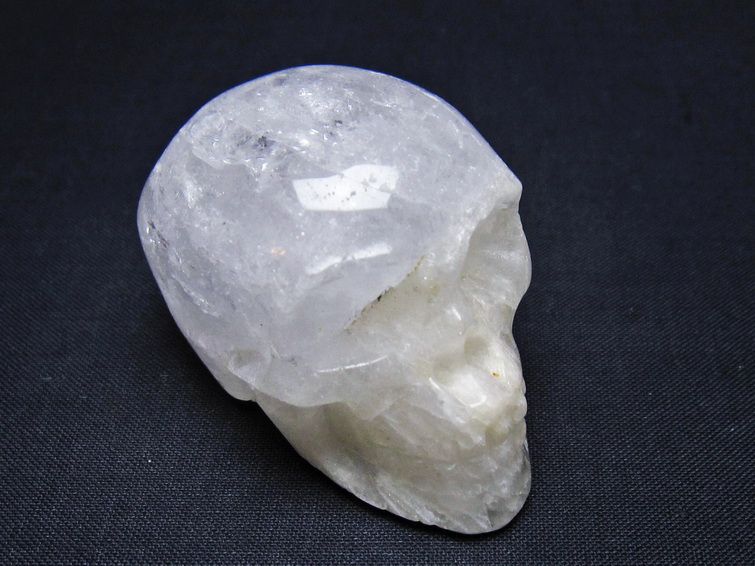 水晶 ドクロ スカル 置物 一点物 145-1781