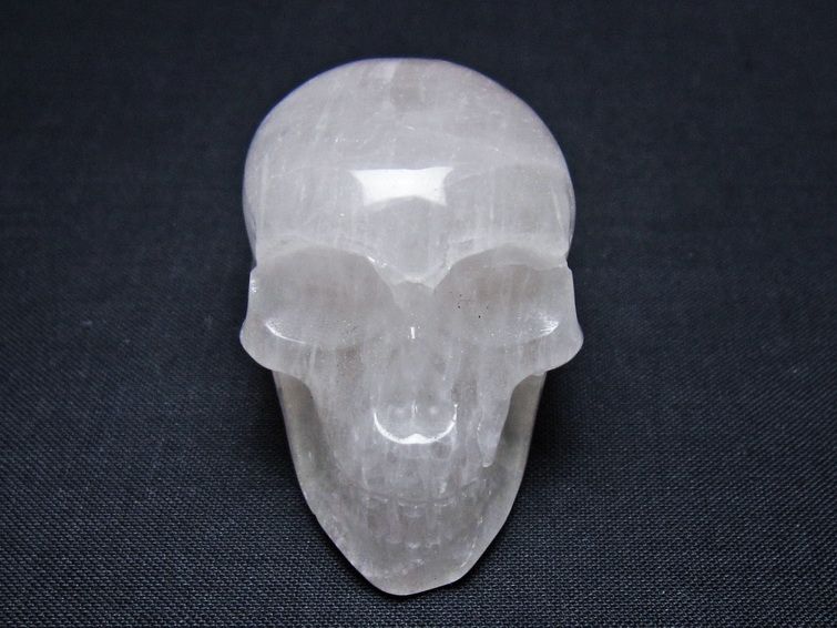水晶 ドクロ スカル 置物 一点物 145-1784