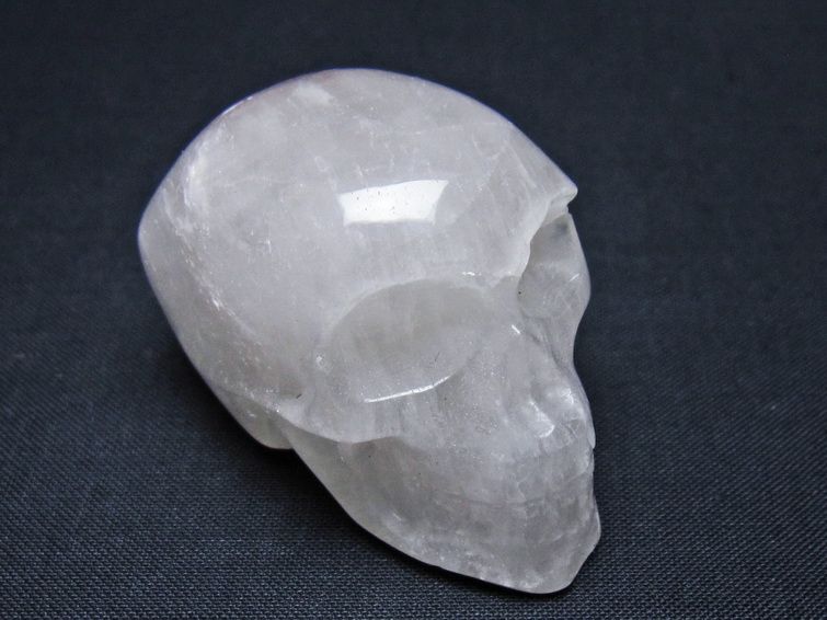 水晶 ドクロ スカル 置物 一点物 145-1784