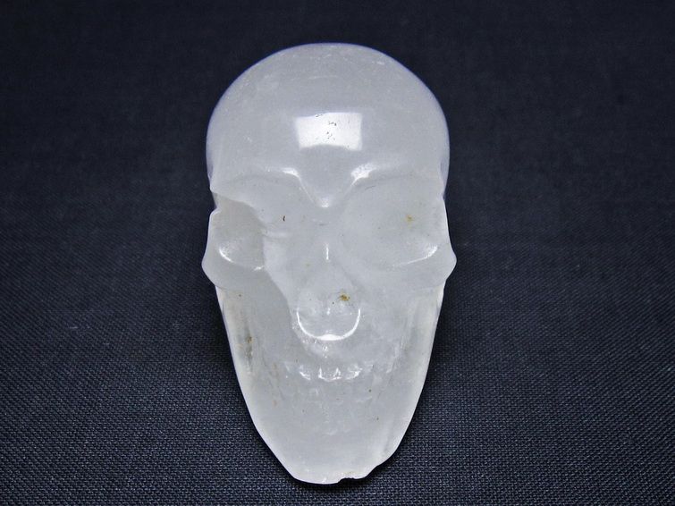 水晶 ドクロ スカル 置物 一点物 145-1786