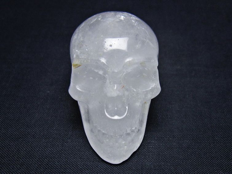 水晶 ドクロ スカル 置物 一点物 145-1787