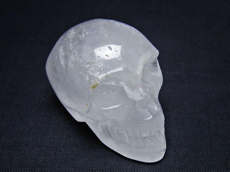 水晶 ドクロ スカル 置物 一点物 145-1787