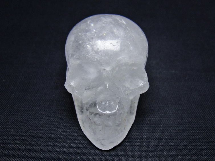 水晶 ドクロ スカル 置物 一点物 145-1788