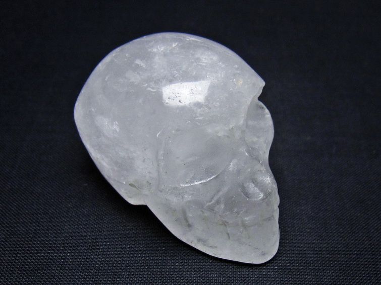 水晶 ドクロ スカル 置物 一点物 145-1788