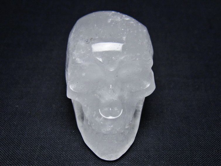 水晶 ドクロ スカル 置物 一点物 145-1789