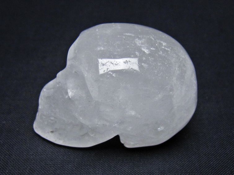 水晶 ドクロ スカル 置物 一点物 145-1789