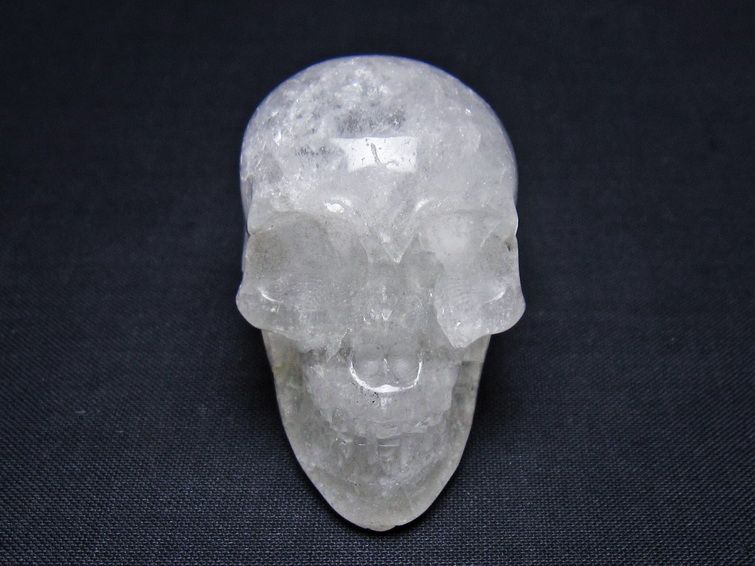 水晶 ドクロ スカル 置物 一点物 145-1790