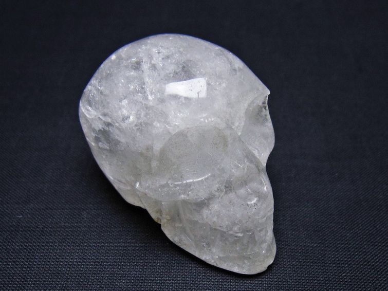 水晶 ドクロ スカル 置物 一点物 145-1790