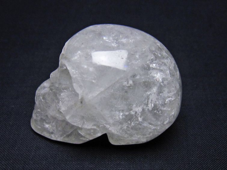 水晶 ドクロ スカル 置物 一点物 145-1790