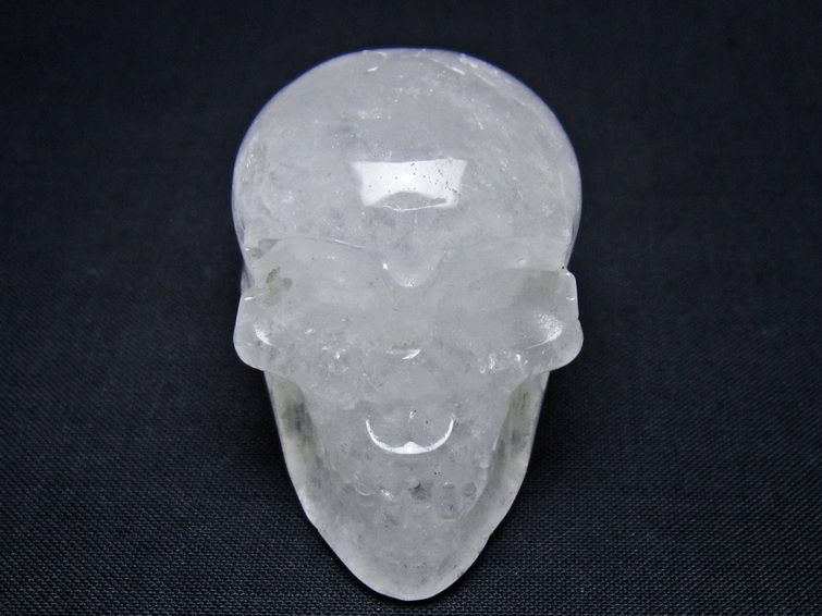 水晶 ドクロ スカル 置物 一点物 145-1792