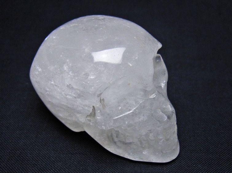 水晶 ドクロ スカル 置物 一点物 145-1792