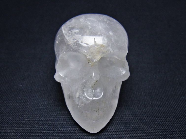 水晶 ドクロ スカル 置物 一点物 145-1794