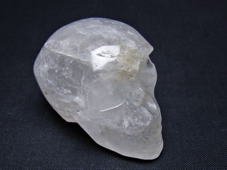水晶 ドクロ スカル 置物 一点物 145-1794
