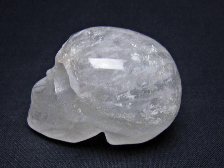 水晶 ドクロ スカル 置物 一点物 145-1794