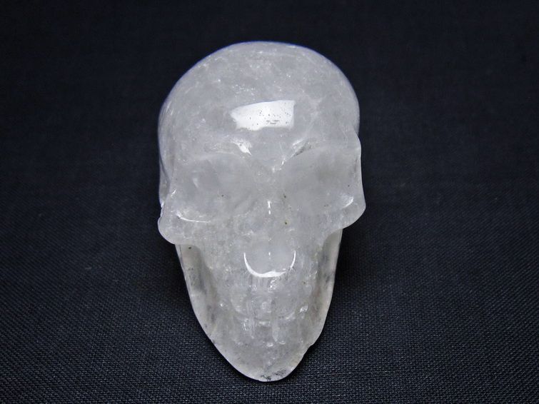 水晶 ドクロ スカル 置物 一点物 145-1795