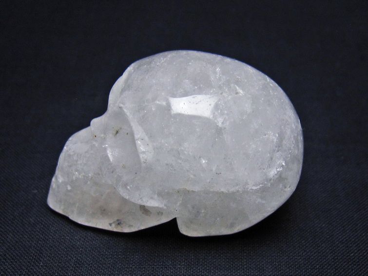 水晶 ドクロ スカル 置物 一点物 145-1795