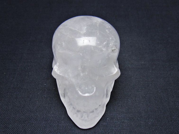 水晶 ドクロ スカル 置物 一点物 145-1796