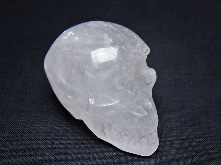 水晶 ドクロ スカル 置物 一点物 145-1796
