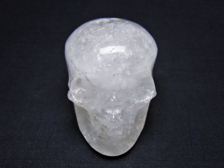 水晶 ドクロ スカル 置物 一点物 145-1797