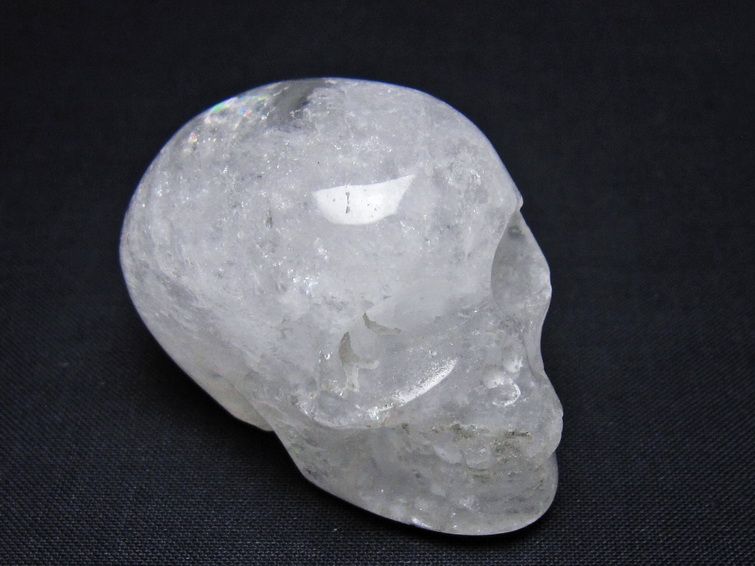 水晶 ドクロ スカル 置物 一点物 145-1797