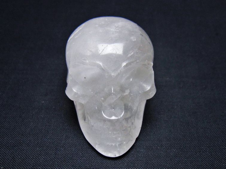 水晶 ドクロ スカル 置物 一点物 145-1798