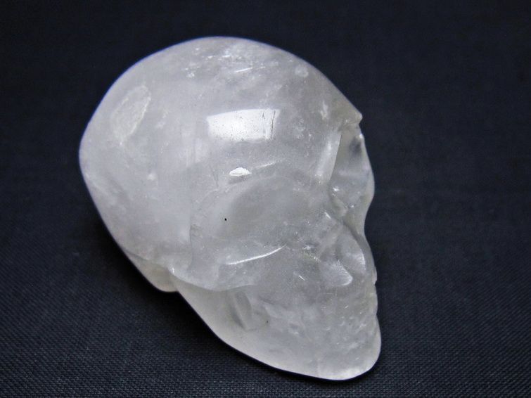 水晶 ドクロ スカル 置物 一点物 145-1798