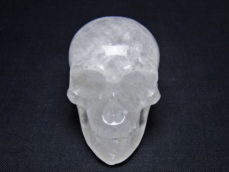 水晶 ドクロ スカル 置物 一点物 145-1799