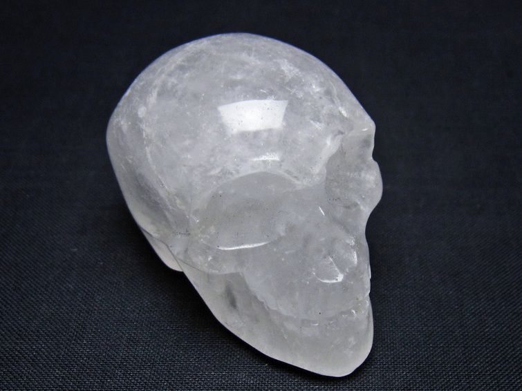 水晶 ドクロ スカル 置物 一点物 145-1799